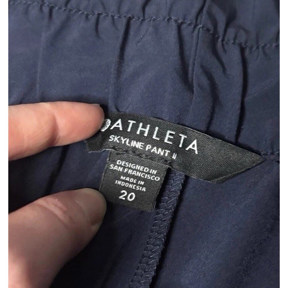 Athleta Skyline Pant II Navy Blue Women's Elastic Tie Waist Pants Size 20 PLUS - Picture 6 of 11